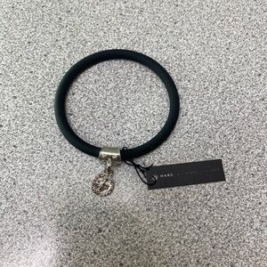 Marc by Marc Jacobs Black Argento Bracelet with Silver Charm NWT